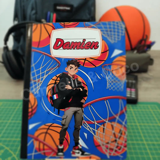Cahier stylé - 96 pages - 17x22 - modèle Basketball