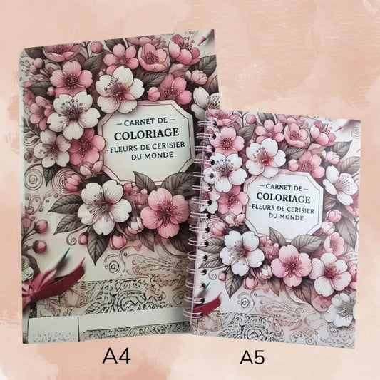 Carnet de coloriage fleurs de cerisier du monde